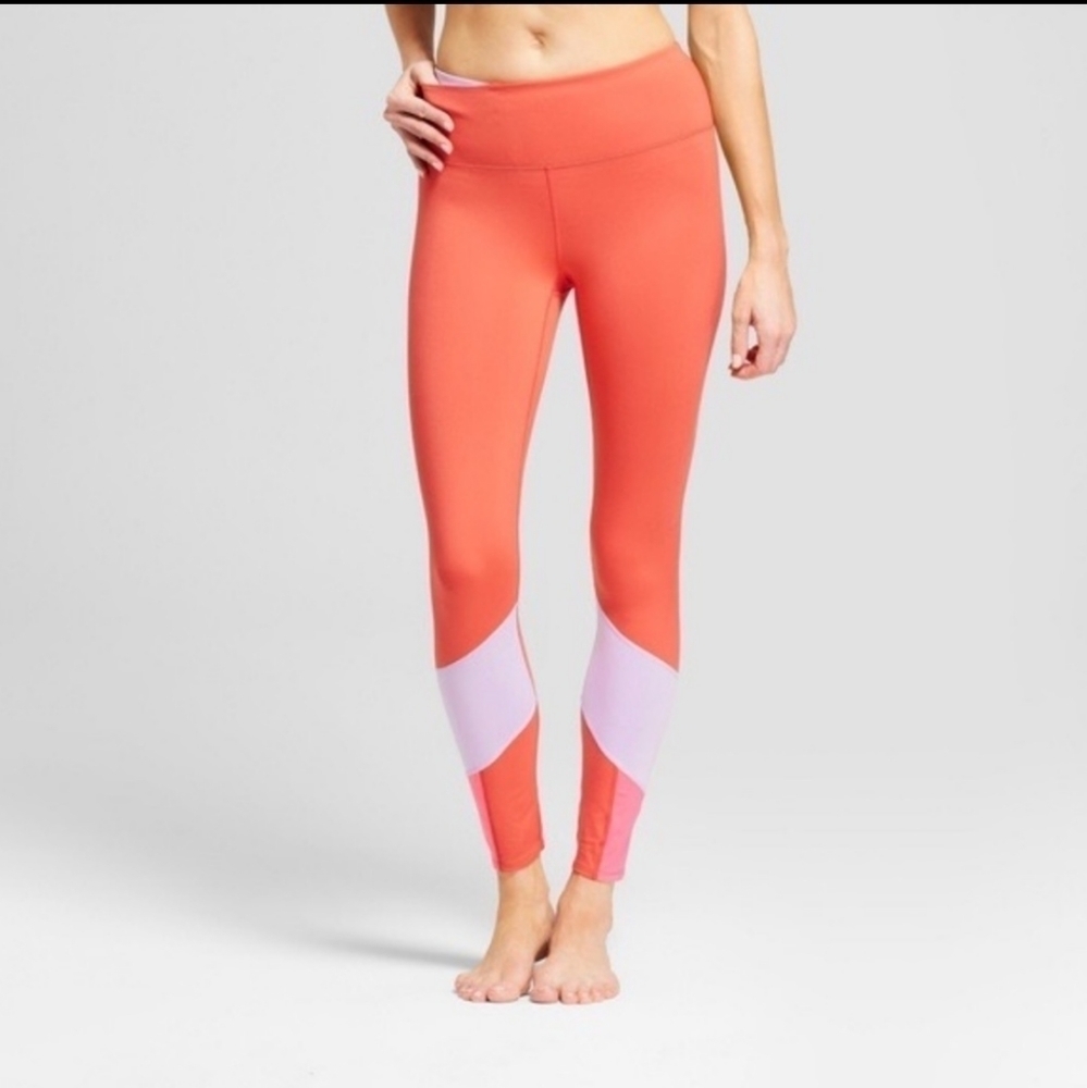 Joy Lab‎ Women's S 7/8 Length Color Block Leggings Yoga Workout
